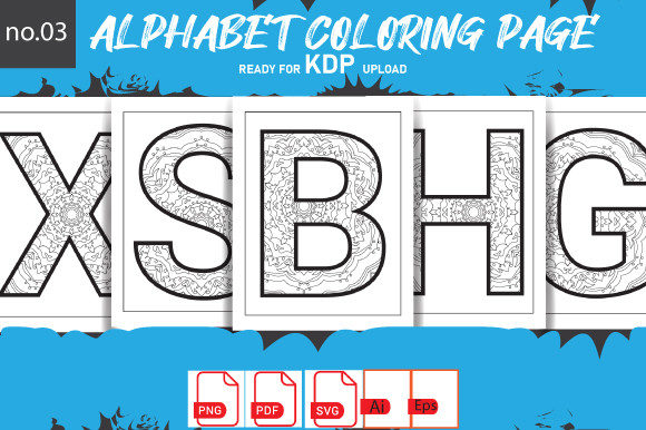 Alphabet Coloring Upper Mom SVG Bundle3 Graphics