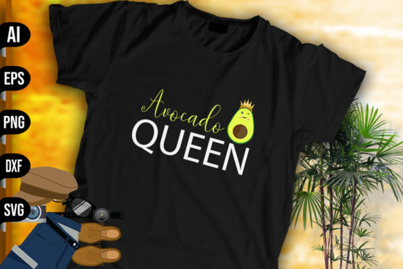 Avocado Queen Funny Graphics for Print Templates