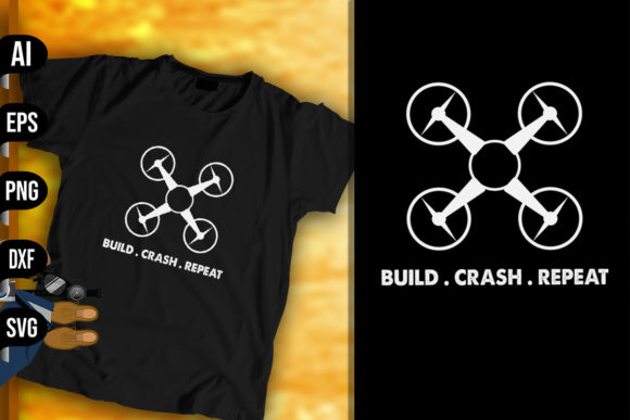 Build Crash Repeat - Funny Drone Graphics