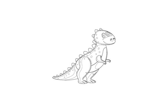 Dinosaur Funny Monster Outline