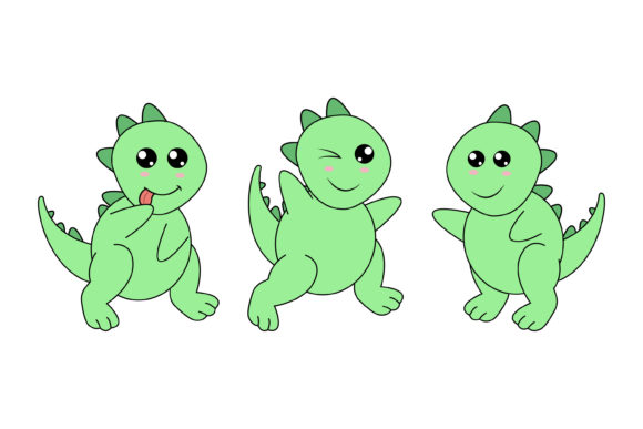 Funny Dinosaur Animal Cartoon Graphics