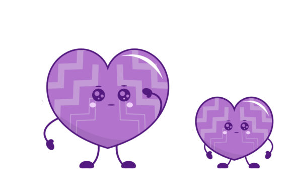 Kawaii Heart Funny Character
