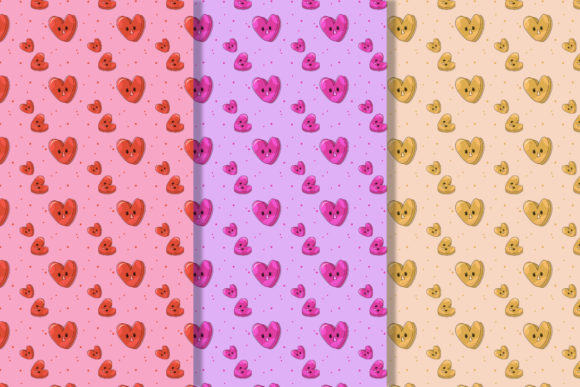 Kawaii Heart Funny Pattern Graphics