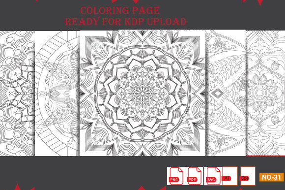 Mandala Tree Coloring Page SVG Bundle
