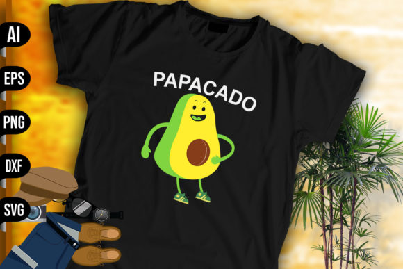 Papacado Avocado Graphics for Print Templates
