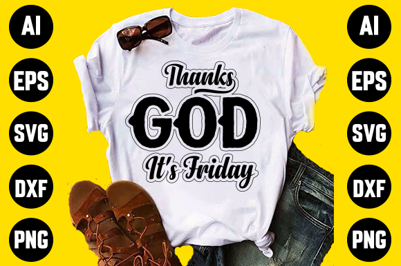 Printable God Funny T-shirt Design Graphics for Web & Print