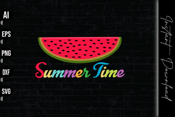 Summer Time Funny Watermelon Graphics